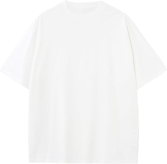 Mens Oversized T-Shirts Fashion Loose Fit Crewneck Tshirt Streetwear Heavyweight Short Sleeve Gym Workout Tops